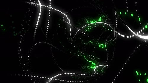 Abstract Glowing Particle Light Tunnel Background Animation