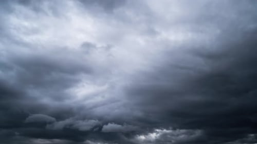 Dark Storm Clouds Fill the Moody Sky