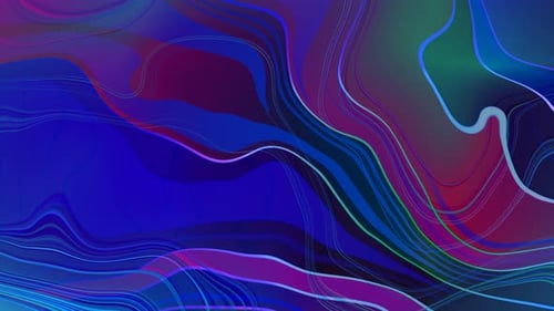 Fond abstrait, animation de mouvement des vagues, couleur noire, bleue