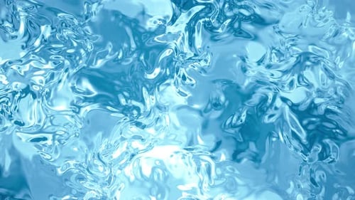Abstract Fluid Blue Water Caustic Shimmer Background Loop