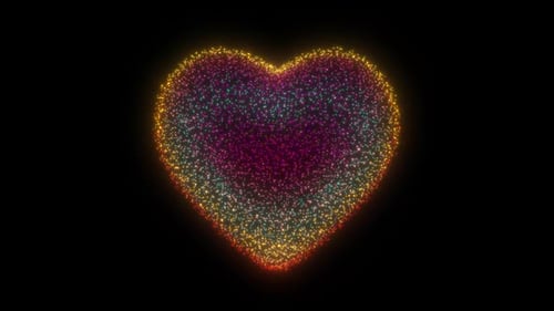 Glowing Heart Loop Alpha