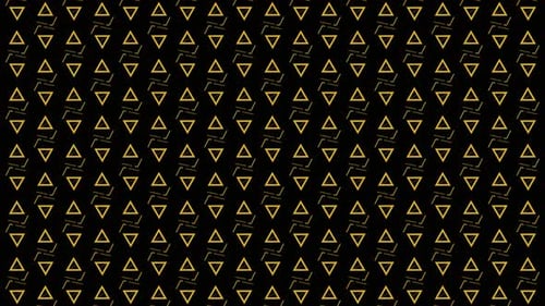 Yellow Triangle Background Animation in Resolution with Black Background