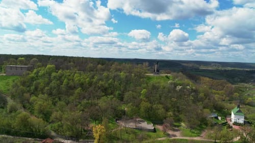 Vue aérienne de la ville de Chigirin