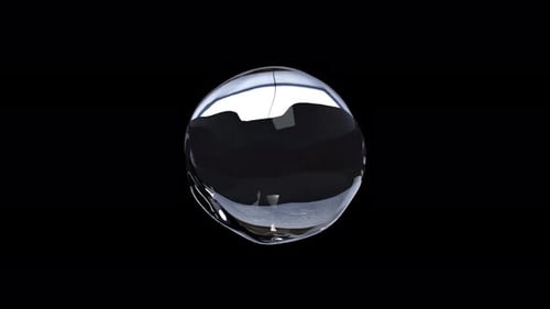 Abstract Liquid Morphing Sphere Reflection Loop Animation