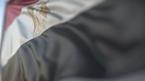 Realistic Waving Egyptian Flag Animation