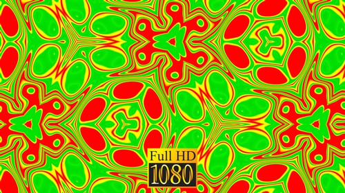 Kaleidoscope Pattern Green Loop HD