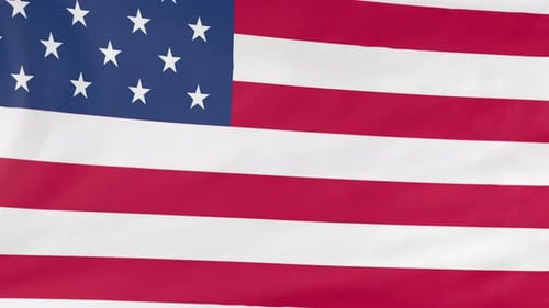 Realistic United States Flag Waving Seamless Loop