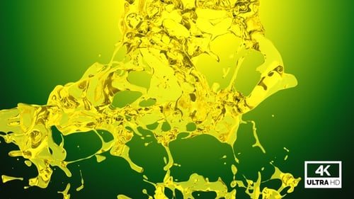 Dynamic Yellow Liquid Splash Transition