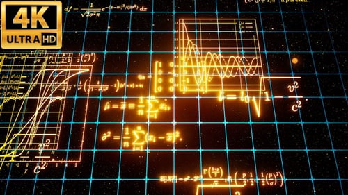 Formules mathématiques lumineuses dans l'espace 4k
