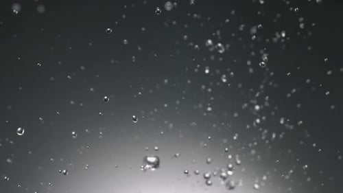 Rising Bubbles in Gray Gradient Background
