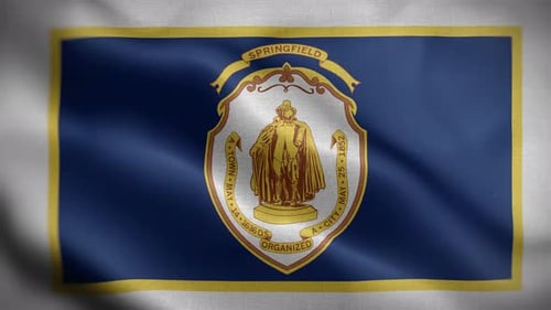 Springfield City Flag Waving Animation