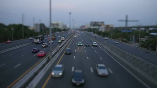 City Traffic on Highway During Daytime
