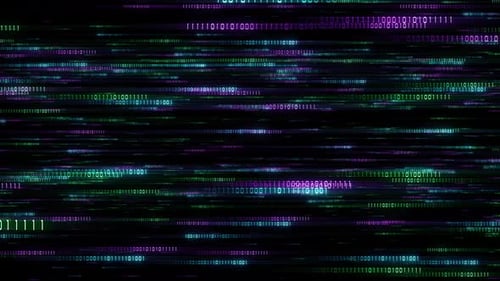 Hochgeschwindigkeits-Glasfaser-Datenübertragung 5G 4G-Bit-Internet, KI-Netzwerktechnologie, Informationsfarbmatrix