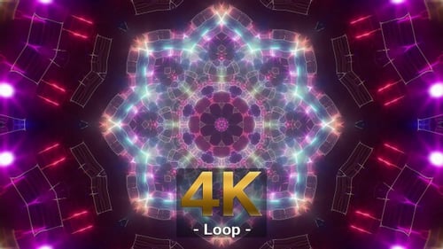 Boucle de fond lumineux coloré 4K 02