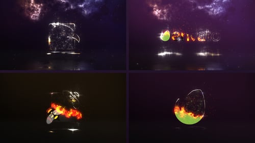 Sparkling Particle Glow Logo Reveal Intro