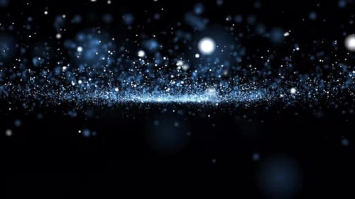 Raumfahrt Blauer Nebel Bokeh Spiral Partikel Schleife Hintergrund