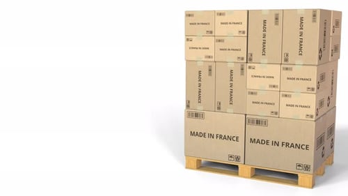Boxes with MADE IN FRANCE Caption