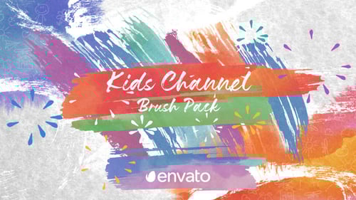 Colorful Brush Stroke Kids Channel Opener