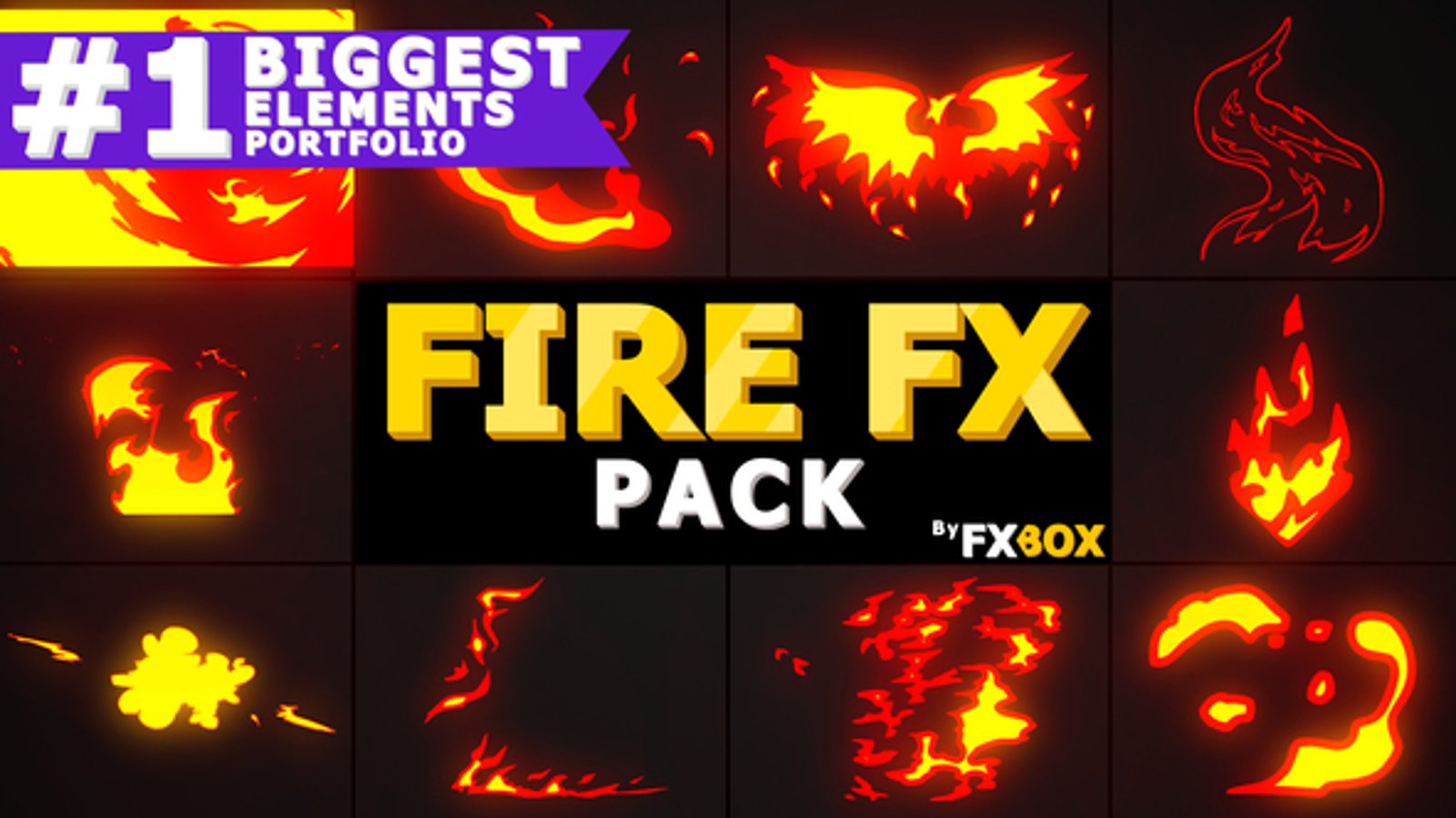 2D FX Fire Elements, Elements ft. fire cartoon & fire fx - Envato