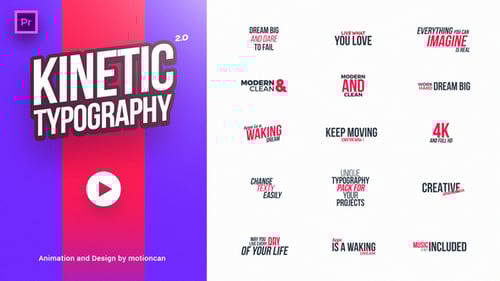 40 Dynamic Kinetic Titles Pack for Modern Video Projects