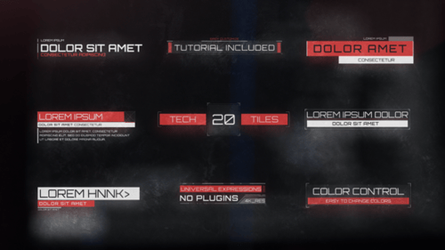 Digital Tech HUD Animated Titles and Lower Thirds