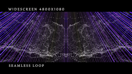 Widescreen Abstract Digital Particle Light Rays Loop Background