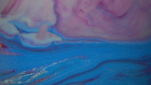 Colored Paints Mixing Slowly