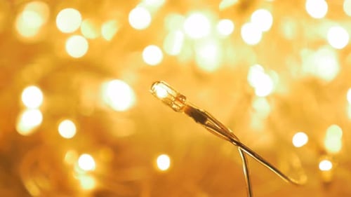 Blurred Bokeh Lights Glowing Warm White