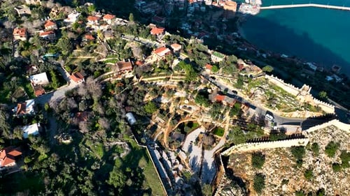 Schloss Alanya Kalesi Luftbild
