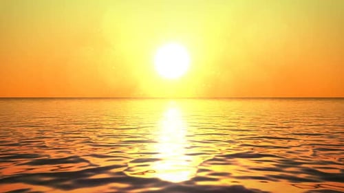 Sunset Above Ocean Surface