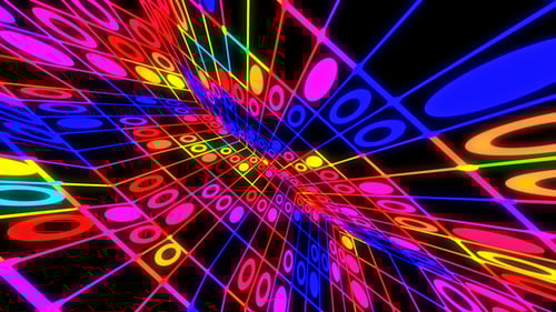 Circle Neon Colorful Flashing