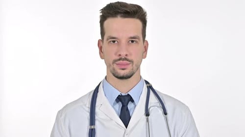 Doctor in White Coat Wearing Stethoscope