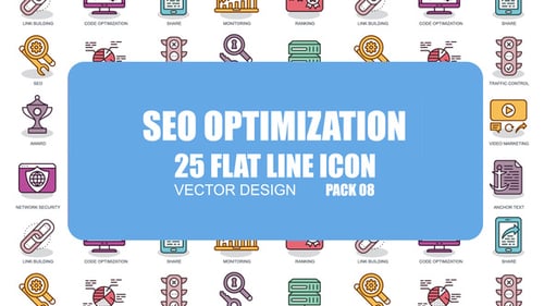 SEO Optimization - Flat Animation Icons