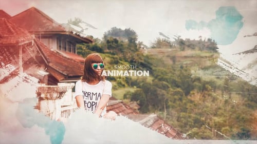 Dynamic Paint Brush Stroke Photo Slideshow