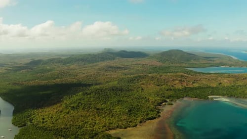 Coastline on the Tropical Island