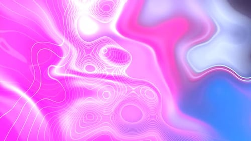 Abstract Glowing Liquid Contour Lines Motion Background