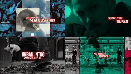 Dynamic Glitch Typography Fast Intro