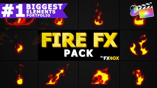 Cartoon Fire Elements | FCPX