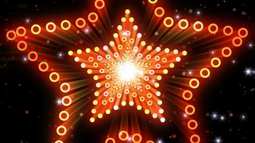 Radiant Star Tunnel Animation with Light Rays and Particles