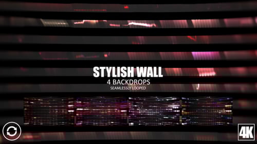 Abstract Curved Wall with Shimmering Lights Background Loop