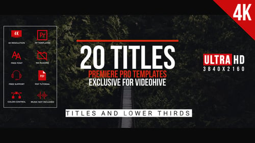Clean Minimal Animated Titles and Lower Thirds