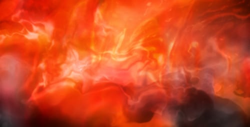 Dynamic Abstract Fiery Red Orange Fluid Background