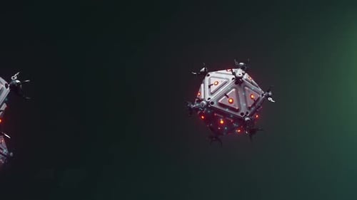 Animation des künstlichen Virus im futuristischen Stil