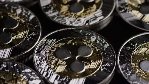 Ripple Coins Macro Shot