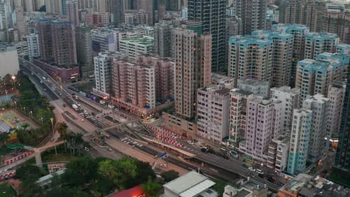 Abends in der Innenstadt von Hongkong