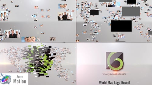 Dynamic World Map Logo Reveal for Corporate Presentations