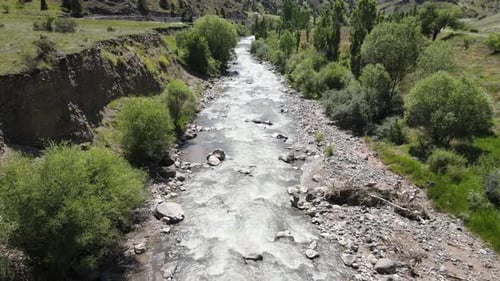 Aerial River Stream Drohne