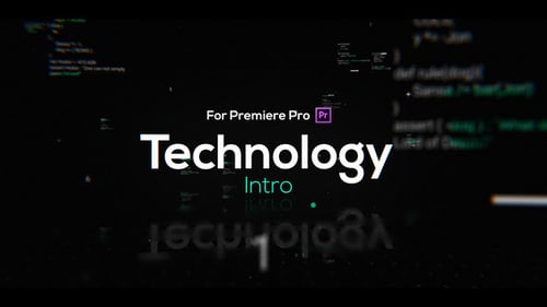 Futuristic Digital Glitch Opener: Technology Text Intro