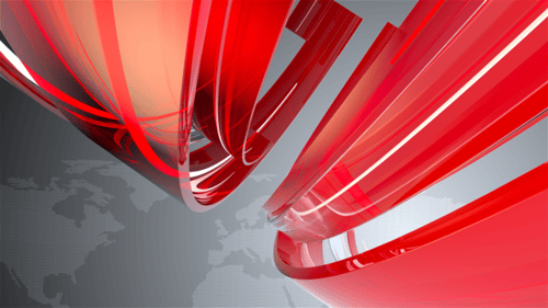 Dynamic Broadcast News Opener with Glossy Abstract Ribbons