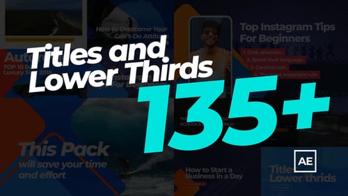 Dynamic Social Media and Broadcast Titles Pack